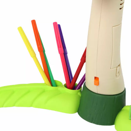 Dinozaurų piešimo projektorius su garsais ir priedais