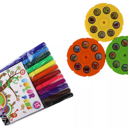 Dinozaurų piešimo projektorius su garsais ir priedais