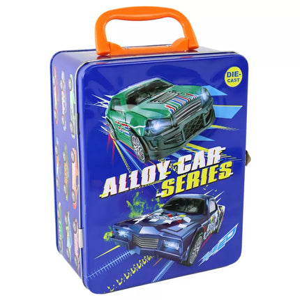 Transporto priemonių rinkinys su frikciniu varikliu metaliniame korpuse