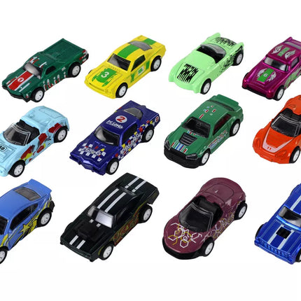 Friction Drive transporto priemonių rinkinys 12 ELE Metalinis 1:64