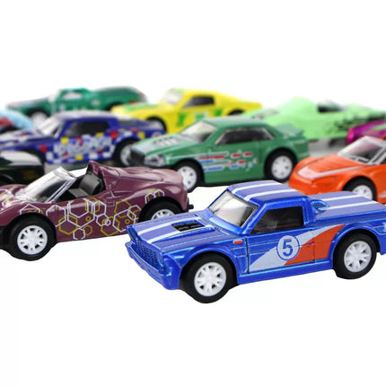 Friction Drive transporto priemonių rinkinys 12 ELE Metalinis 1:64