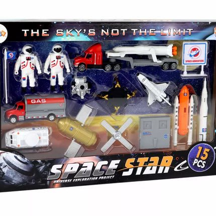 Figūrėlių rinkinys Kosminis sunkvežimis Raketa 15 el.