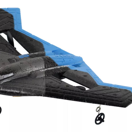 R/C 4D-G4 lėktuvas, mėlynos ir juodos spalvos, su šviesomis