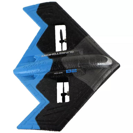 R/C 4D-G4 lėktuvas, mėlynos ir juodos spalvos, su šviesomis