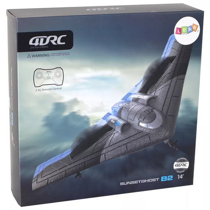 R/C 4D-G4 lėktuvas, mėlynos ir juodos spalvos, su šviesomis