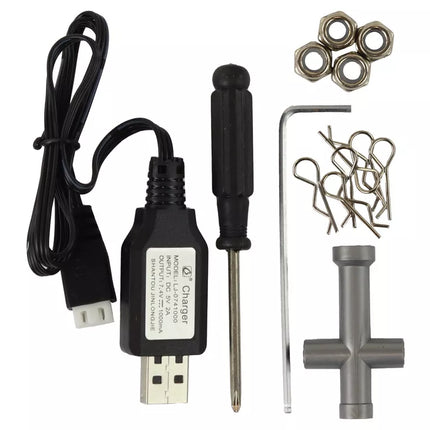 Rabbits RC bekelis visureigis, 4 varomi ratai, mėlynas, 2.4G