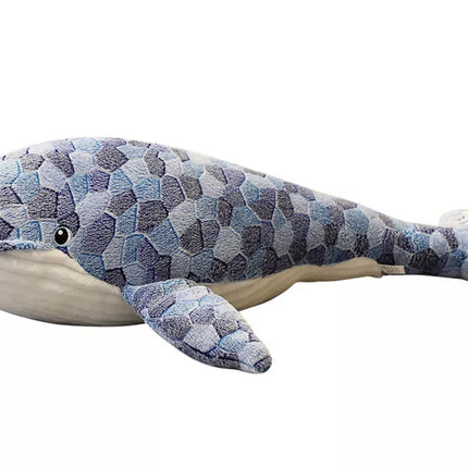 Pliušinis banginis talismanas, pilkas, 90 cm