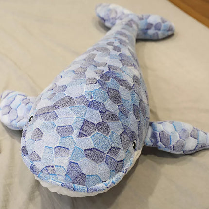 Pliušinis banginis talismanas, pilkas, 90 cm