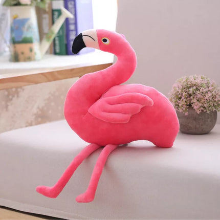 Rožinis pliušinis flamingas- talismanas, 25 cm