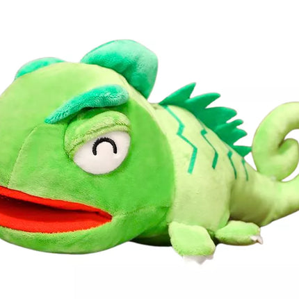 Pliušinis žalias drakonas talismanas, lėlė, 30 cm