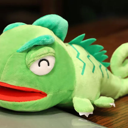 Pliušinis žalias drakonas talismanas, lėlė, 30 cm