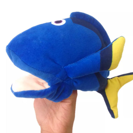 Pliušinė mėlyna žuvies talismanas-lėlė, 25 cm