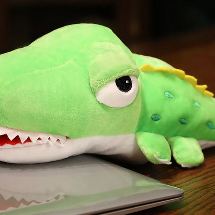 Pliušinis žalias krokodilo talismano žaislas, 30 cm