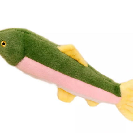 Pliušinė žuvis su cypiančiu žaislu, spalvinga talismanas, 30 cm