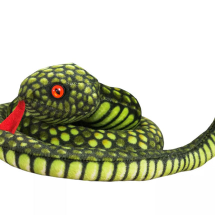 Pliušinis gyvatės talismanas, šviesiai žalias, 100 cm