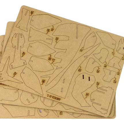 Medinis 3D erdvinis galvosūkis Stegozauras edukacinis rinkinys, 41 detalė