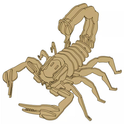 Medinis 3D skorpiono galvosūkis, edukacinis surinkimo rinkinys, 35 detalės