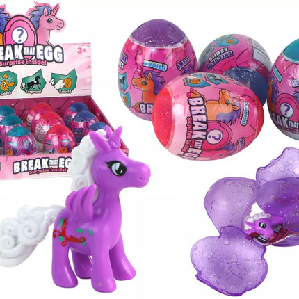 Magijos besilaužantis vienaragio kiaušinis lukšte 4 spalvų 6 cm