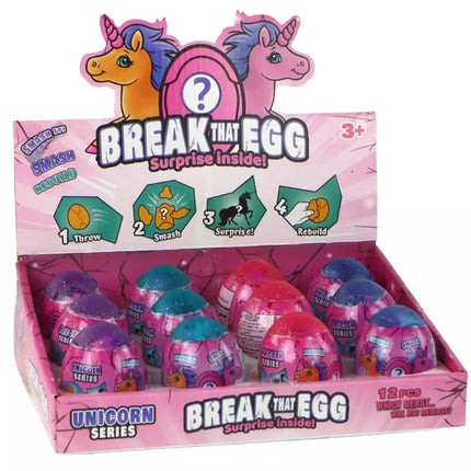 Magijos besilaužantis vienaragio kiaušinis lukšte 4 spalvų 6 cm