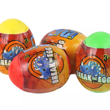 Stebuklingas trūkinėjantis kiaušinis su dinozauru lukšte, 4 spalvos, 6 cm