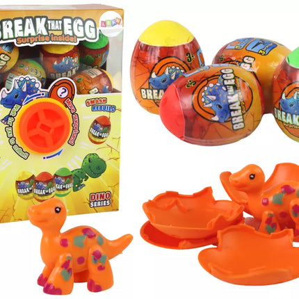 Dinozaurų kiaušinių rinkinys "Nuspalvink kiautą", 12 vnt.