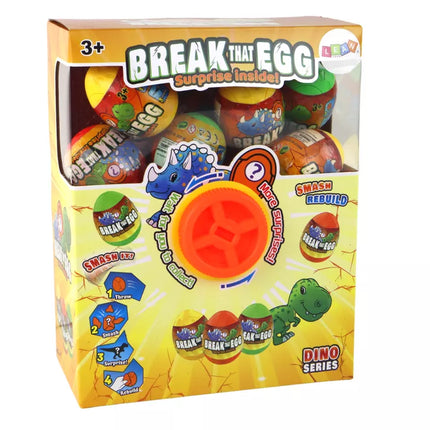 Dinozaurų kiaušinių rinkinys "Nuspalvink kiautą", 12 vnt.