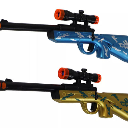 Maži šautuvai Pistoletai Garsai Šviesos Judantis vamzdis Mėlyna Auksinė