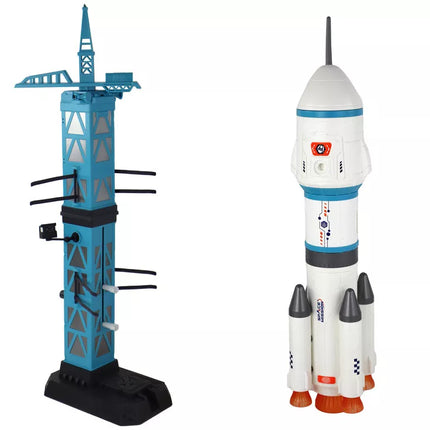 Žaislinė kosminė misija Raketa Astronautai Eileiskis 15 elementų