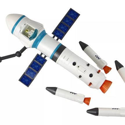 Žaislinė kosminė misija Raketa Astronautai Eileiskis 15 elementų