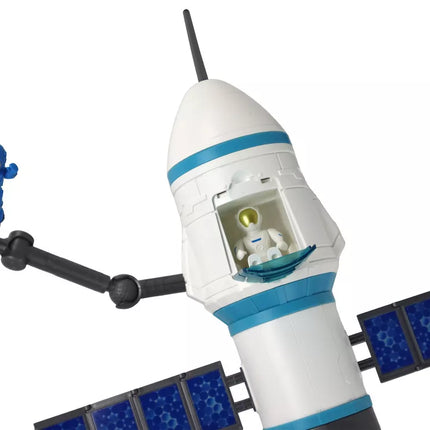 Žaislinė kosminė misija Raketa Astronautai Eileiskis 15 elementų