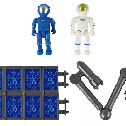 Žaislinė kosminė misija Raketa Astronautai Eileiskis 15 elementų