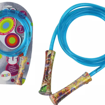 Mėlynas švytintis šokdynės sporto rinkinys 2,1 m