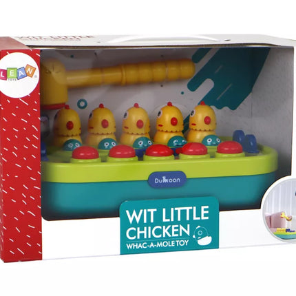 Arkadinio žaidimo „Whac-a-Mole“ viščiukai su plaktuku, šviesomis, garsais, maitinami baterijomis