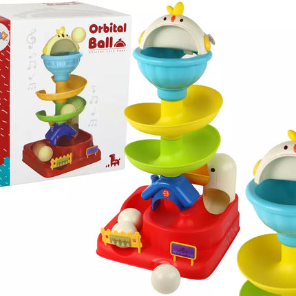 Sensorinis žaislas krentančio kamuoliuko kiaušinio vištienos čiuožykla