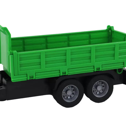 Sunkvežimis su kranu, frikcinė pavara, garsai, žalias, medis, 1:16