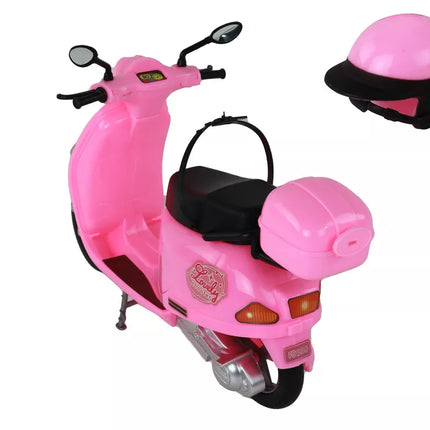 Lėlės rinkinys su rožiniu paspirtuku ir judančiais elementais