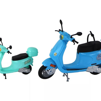 Lėlių rinkinys su paspirtukais ir priedais