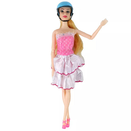 Lėlių rinkinys su paspirtukais ir priedais