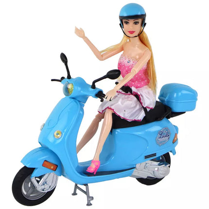 Lėlių rinkinys su paspirtukais ir priedais