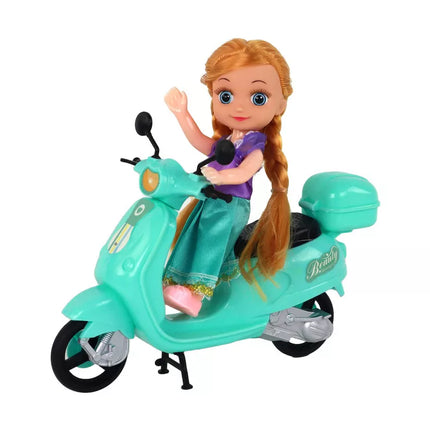 Lėlių rinkinys su paspirtukais ir priedais