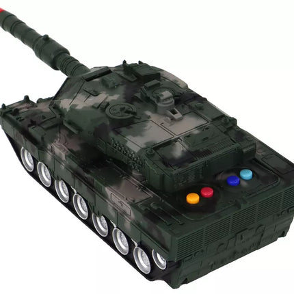 Nuotoliniu būdu valdomas RC tankas 27 MHz, žalias