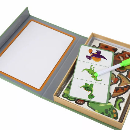 Edukacinis magnetinis dėlionių rinkinys dinozaurų tema