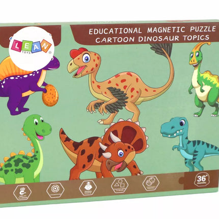Edukacinis magnetinis dėlionių rinkinys dinozaurų tema