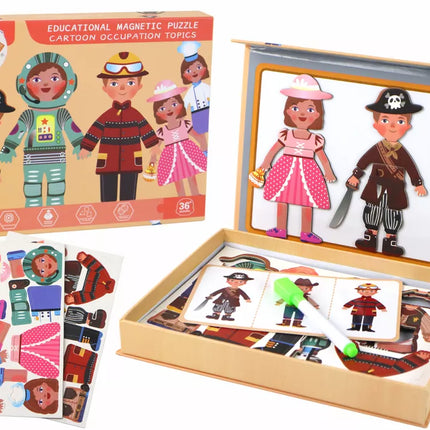 Magnetinis dėlionės rinkinys su animacinių filmų personažais