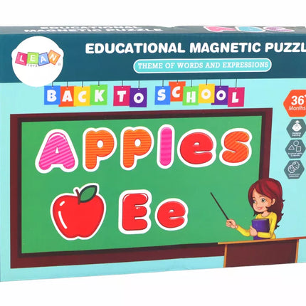 Edukacinių magnetinių dėlionių rinkinys su daugiafunkcine lenta