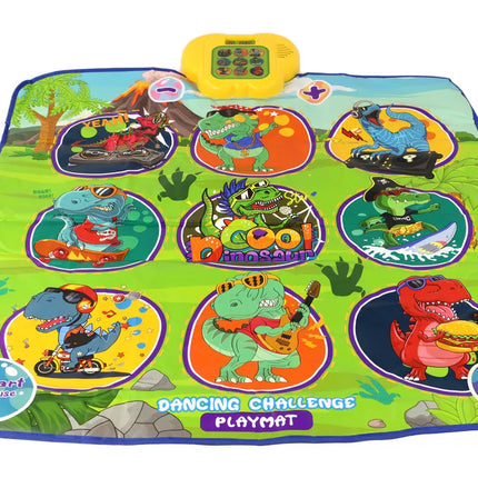 Šokių kilimėlis su dinozauro motyvu, 90 cm x 86 cm