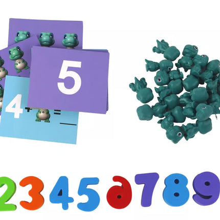 Edukacinis žaislas dinozauras svarstyklės matematinės operacijos