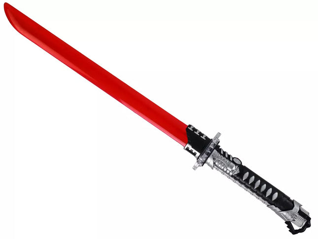 Švytintis samurajų raudonas kardo mūšio ginklas
