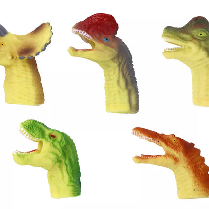Guminiai dinozaurų sensoriniai pirštų lėlių rinkinys