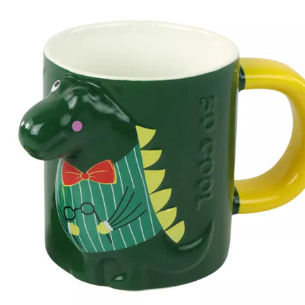 Žalias dinozauro puodelis-užplikytuvas 400 ml